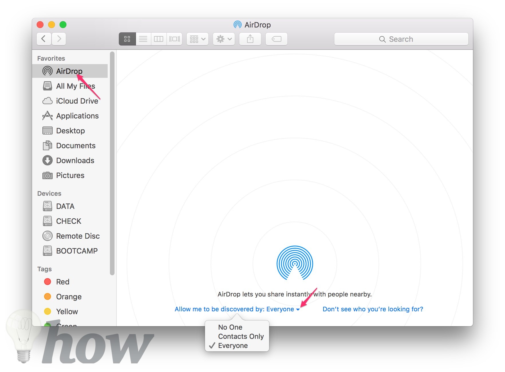 How to change airdrop download location on mac